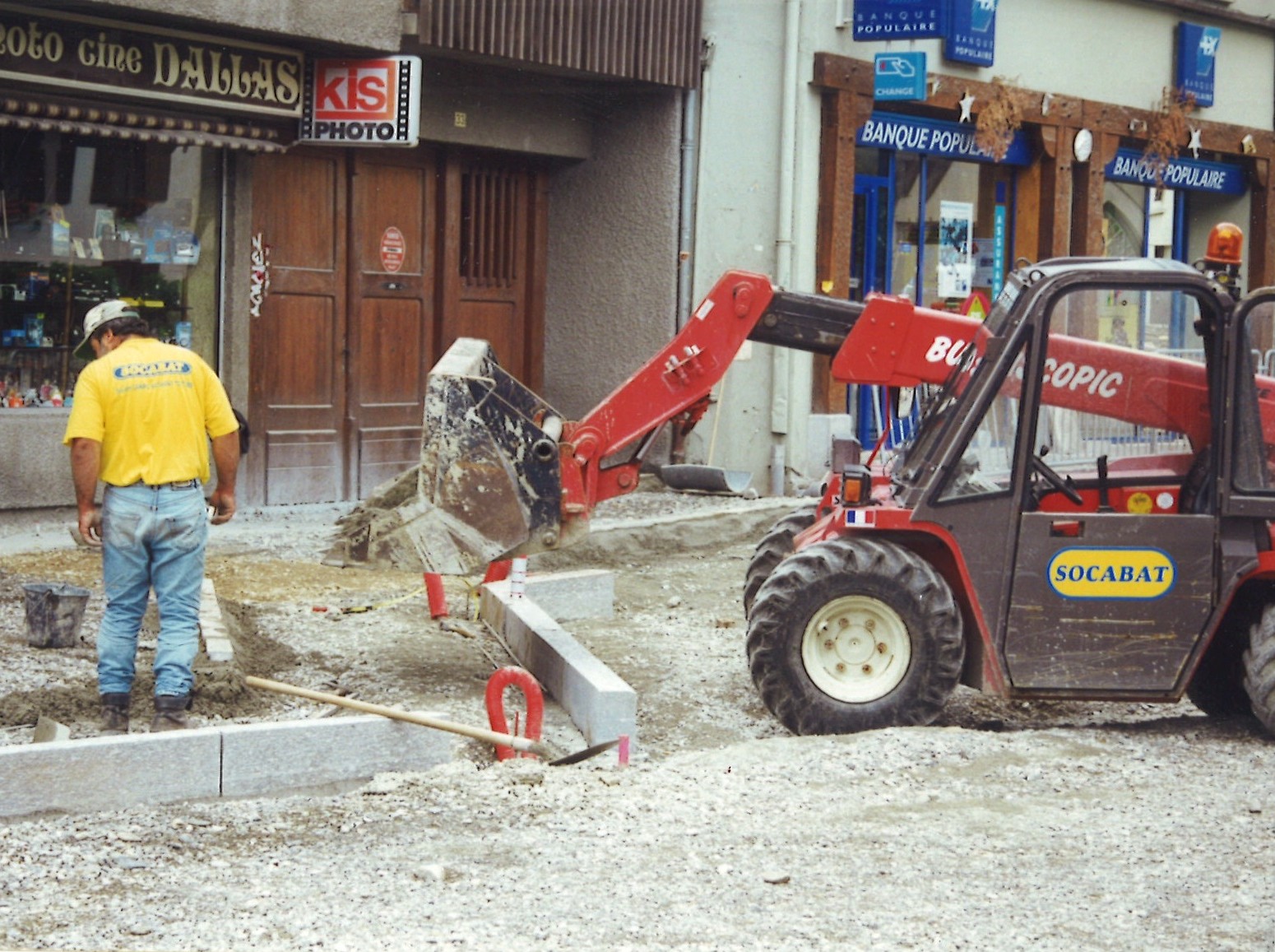 Chantier dans les rues de Saint Lary